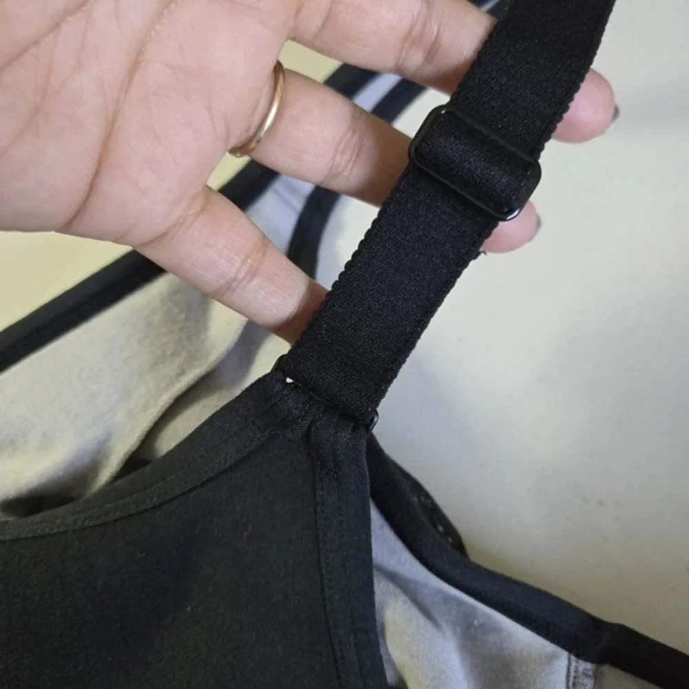 Cacique Women Bra 42C Black Floral Unlined‎ Wireless Lace Adjustable Straps